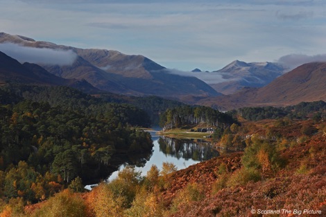 Lake, mountains and forest in Glen Affric